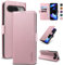 YunuBeyii Cover Libro per Google Pixel 9/9 Pro 5G - [Blocco RFID] Luxury PU Leather Portafoglio Card Holder Magnetic Phone Custodia con Kickstand, Cover Protettiva Antiurto, Rosa