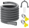 Micvtve Drain Hose Extension Set Universal Washing Machine Hose 10Ft, Include Bracket Hose Connector and Hose Clamps Drain Hoses