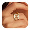 Dochais vergoldete Damenringe 14k, Stapelbar, Wassersicher, Daumenring, OvalEverybody Ehering in Gre 49-59
