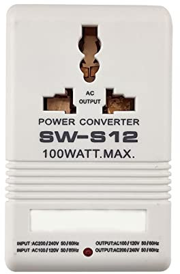 Spannungswandler 110V auf 230V, 100W Reiseadapter Weltweit Transformator 110V/120V bis 220V/240V, Reise Gadgets Anwendbare elektrische Geräte für USA Japan Thailand Mexiko China Verschiedene Länder