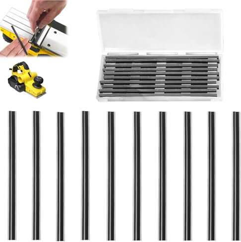 Lame Pialla Elettrica,10 Pezzi Lame Pialla 82mm Reversibili Acciaio Al Manganese, Coltello Pialla Elettrica Compatibile Con Legno, Maklta, Black & Decker, Bosch