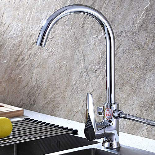Grifo de acero inoxidable para lavabo de cocina, sin plomo, grifo de lavaplatos, lavadero, piscina, multifunción para grifo de baño