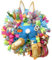 Osterkranz Mit Hases Osterhasenkranz Künstliche Blumen Kränze Girlande Wandkranz Türkranz Osterdeko Für Haustür, Wand, Fenster, Verandas, Bauernhaus, Garten