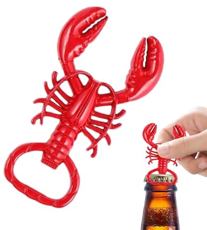 Bottle Opener Keychain Lobster Crayfish Bottle Opener Beer Cap Remover - Realistic Lobster Shaped Beer Opener | Fridge Magnet Sticker Polyv Tool