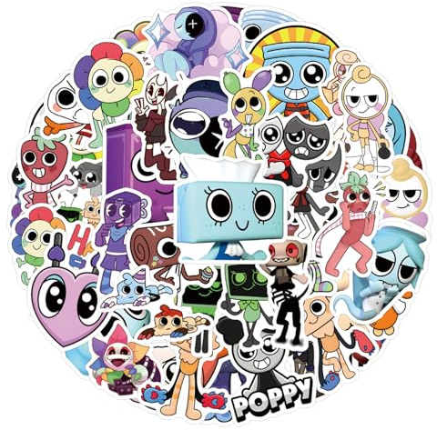 DAVBNM 100PCS Dandy's World Stickers, Vinyl Waterproof, Sticker Decals, Cartoon Stickers, for Skateboard Laptop Guitar Water Bottles