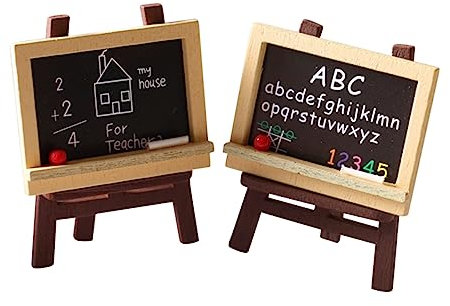 Garneck 4stücke Miniatur Staffelei Und Tafel Holz Modelle Für Puppenhaus Landschaftsgestaltung Spielzeug Und Tischdekoration Hochwertige Miniaturkunst Zubehör