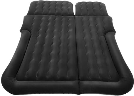 Ealtqund Luftmatratze 2 Personen, Aufblasbares Luftbett Campingmatratze Set mit 2 Kissen & Luftpumpe Komfortables Gästebett für Camping, Reisen & Zuhause, 174x126cm, Schwarz