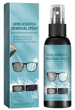 KOAHDE Eyeglass Scratch Remover for Lenses,Glasses Lens Scratch Remover for Eyeglasses,Lens Scratch Removal Spray,Lens Cleaning Spray,Glasses Lens Scratch Repair,1PC