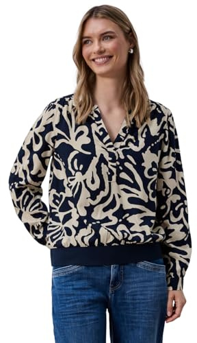 Street One Damen Langarm Bluse mit elastischem Bund