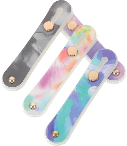 BUGUUYO 4 Stück Universelle Handy Fingerhalterung aus Kunststoff mit Push Pull Funktion Tragbare Fingerschlaufe Kompatibel für Smartphones und Tablets