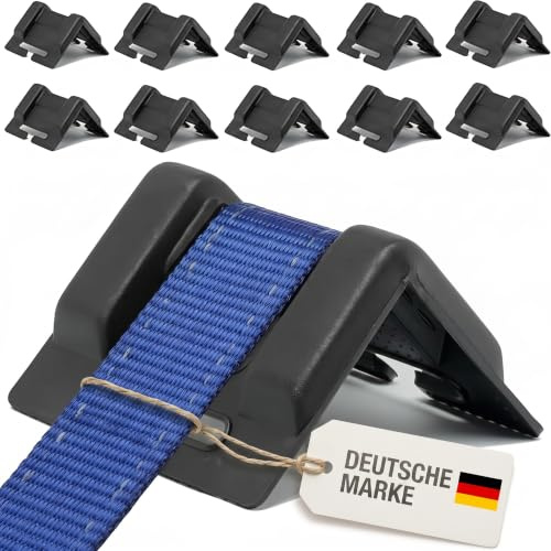 Kantenschutz für Spanngurte 50 mm – 10 Kantenschoner für Spanngurte | 130 x 100 x 100 mm, robuster Kunststoff, für LKW, Anhänger, Transport, Palette und Ladungssicherung