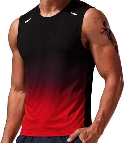 Générique Débardeurs Homme Basic Tank Top Séchage Rapide Respirant Marcel Muscle Gym Gilets Léger pour L'entraînement La Course D'été, Protection