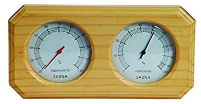 Sauna-Thermometer und Hygrometer, aus Holz, Zubehör, groß