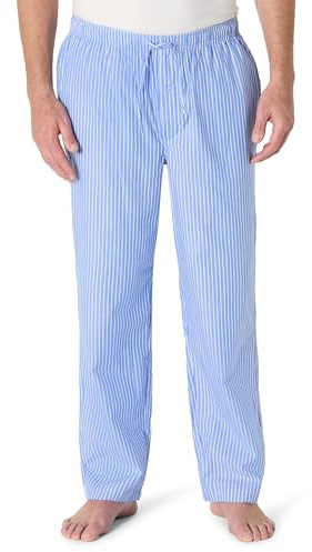 Amazon Essentials Herren Schlafanzughose Pyjamahose Lang Baumwolle Gerade Passform Elastischer Bund