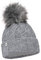 ELIMELI Damen Winter Mütze warme Strickmütze Wintermütze mit Bommel Slouch Strick Beanie Damen Bommelmütze für Winter Hergestellt in EU Farbenauswahl 17528 (Grau)