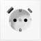 Jung LS1520-15CAWW SCHUKO-Steckdose mit USB Typ AC (3A) mit erhöhtem Berührungsschutz (Thermoplast bruchsicher) Alpinweiß Serie LS
