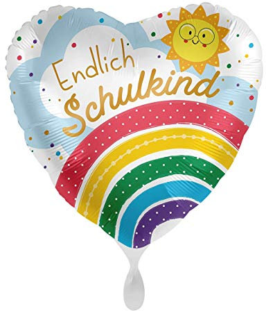 pelzitoys Folienballon Ballon Endlich Schulkind rund