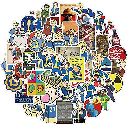 Fallout Stickers for Laptop and Water Bottle, Cool Game Vinyl Decal for Teens,Girl Phone,Bike,Skateboard,Travel Case,Computer (Fallout)