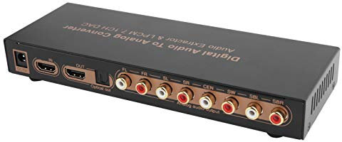 1080P HDMI Audio Extractor LPCM 7.1 Channels 4K Digital-Analog Converters Support Optical Fiber SPDIF, L/R, for TV Blu-ray Player(UK)