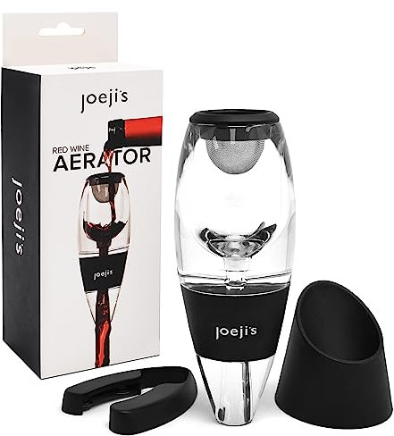 Joeji's Kitchen Aérateur de vin en acrylique avec bec verseur – Carafe élégante – Carafe à vin instantanée pour éliminer toute amertume et oxygéner le vin en quelques secondes
