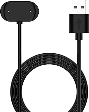 Ruentech Ladegerät Kompatibel mit Amazfit GTS3 Kabel für Amazfit GTR4/GTR 3 PRO/T-Rex 2/T-Rex Ultra Ersatz-Ladekabelstation 100cm Black