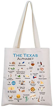 MNIGIU Texas Canvas Tote Bag - Eco-Freundliche Einkaufstasche, Wiederverwendbare Willkommenstasche, Geschenk für Texas-Liebhaber
