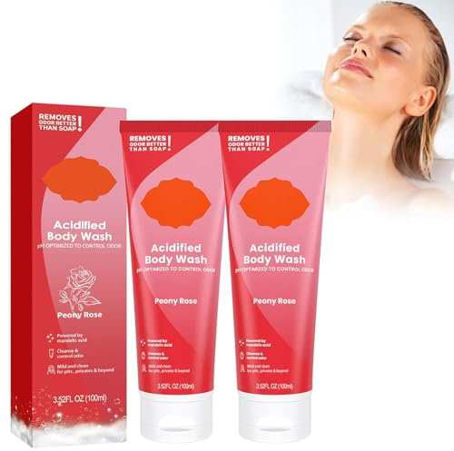 2Pc Acidified Body Wash,Duschgel,Duschgel Damen Männer,Rose Body Wash,Deodorant Duschgel,24 Stunden Geruchskontrolle Duschgel,Reinigt Den Körper Und Beseitigt Gerüche,Geeignet Für Alle Hauttypen