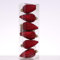 Christbaumschmuck Baumschmuck Tannenzapfen bruchfest glitzernd H: 8cm 6St. (Rot)