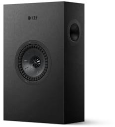 KEF Q4 Meta Passive On-Wall Centre/LCR HiFi Speaker, Satin Black | Music | TV & Home Cinema | Gaming | 2-way Bass Reflex | 5.25 Uni-Q Driver with MAT