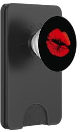 Schöne sexy Lippen Rote Lippenstift Küsse PopSockets PopGrip: Ausziehbarer Sockel und Griff für Handys/Tablets mit Tauschbarem Top PopSockets PopWallet für MagSafe