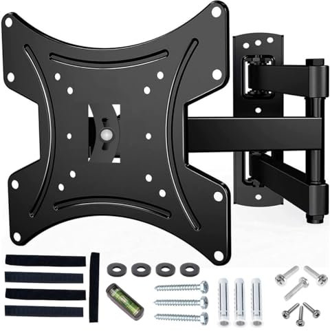 Swivel TV Wall Mount Bracket 10-42 inch, Tilt TV Mount, Full Motion Articulating Arm Super Strong Load Swivel Tilt TV Wall Brackets Capacity 30KG VESA 75x200mm LCD LED Plasma Flat Curved Screen