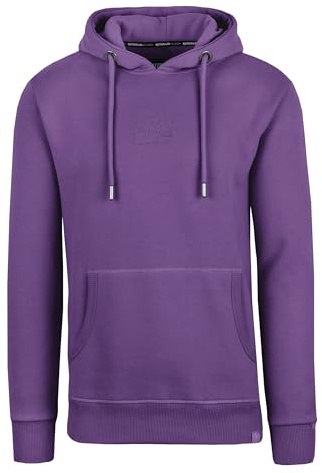 Spitzbub Hoodie Herren Lila–Kapuzenpullover mit Ton-in-Ton Stick–Streetwear Sweatshirt,Casual Look – Baumwoll-Mix–Purple Fashion Hoodie