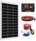 DCHOUSE Juego de bomba solar de 120 W, bomba de achique de 1100 GPH + panel solar de 120 W, con controlador, adecuado para control de agua de carga independiente y control de agua de visión