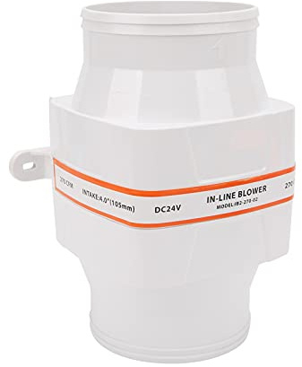 CLDXTrading 4-Zoll-270CFM-Bilgenluftbr, Inline-Elektro- und Marine-Bootsluftbr, ABS-Plan für die Raumbelüftung, 24 V