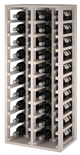 Expovinalia Botellero Vino Madera Pino 40 Botellas - Blanco | Mueble Botellero de Pino Tipo Wine Rack, Estantería Vino Garrafeira 105x44x32cm. Color Blanco