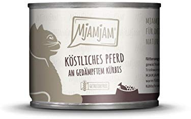 MjAMjAM Katzen Nassfutter: köstliches Pferd an gedämpftem Kürbis 6er-Pack, hoher Fleischanteil