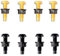 BEK-FIX Yellow & Black Plastic Number Plate Screws Nuts Bolts Fixings Fittings Fixers x 8