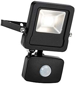 Saxby 78963 Surge PIR Sensor Matt Black IP44 Outdoor 10W LED Cool White Floodlight