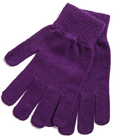 iMongol - Gants en cachemire pur pour femme - Gants à doigts complets - Laine chaude -FBA, violet foncé, M