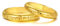 KnSam 18 Karat (750) Gelbgold Ring Paar Ring Set Paarpreis Zeichen Der Liebe Ring Damen Tricolor Gold