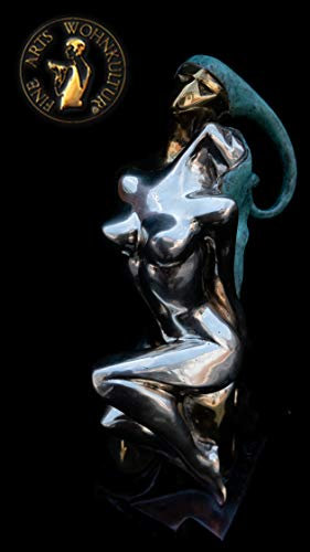 FINE ARTS WOHNKULTUR, Bronze, Skulptur, Figur, Harlekin, Statue, Liebe, Paar, Lady, Kunst, Deko,