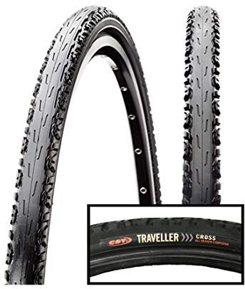 CST 2 x Reifen 26 x 1.60 (44-559) C1096P Traveller All Season Compound DEMISLICK für Fahrrad Mountainbike oder Straße | Schwarze Straßenreifen aus Gummi Fahrrad