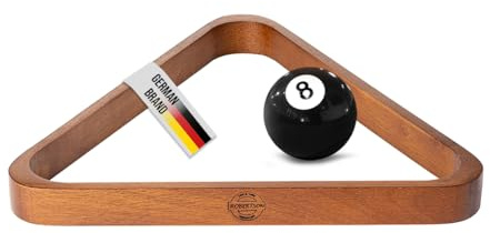 Robertson Triangel Holz für Billardkugeln Ø 57,2 mm für 15 Poolkugeln, robustes Auftelldreieck, verzugsfrei, exakte Turniergröße (Eiche)