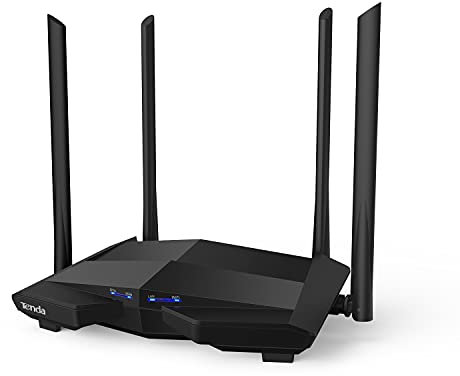 Tenda AC10U Gigabit Router Wi-Fi Dual Band AC1200 Wireless, 4 Porte Gigabit, 1 Porta USB 2.0, Parental Control e Rete Ospiti, IPTV, IPv6, WPS