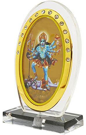 BISMAADH Kali Ma, ovale Form, Acryl-Figur, religiöse Idol-Statue für Büro und Zuhause