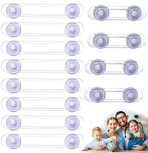 12 cierres de seguridad para bebés y niños, transparente de plástico, para protección de seguridad doméstica