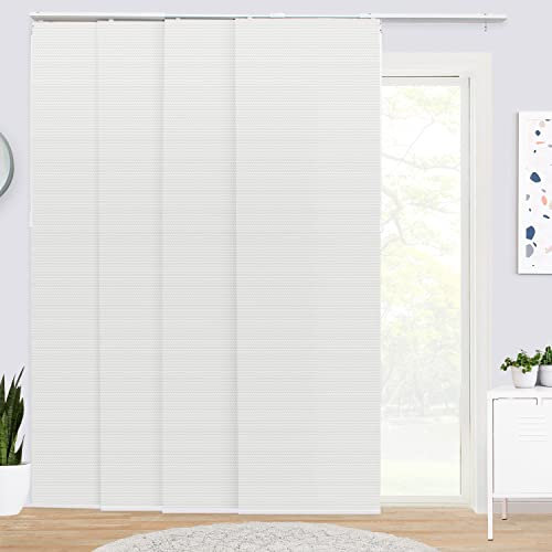 CHICOLOGY Sliding Door Blinds , Blinds for Sliding Glass Doors , Sliding Glass Door Blinds , Vertical Blinds for Patio Doors , Room Divider , Snowbound (Solar) W:46-86 x H: 0-96 inch
