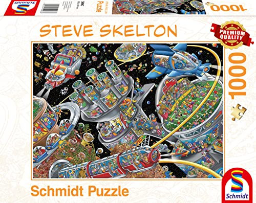 Schmidt Spiele 59967 Steve Skelton, Weltall-Kolonie, 1000 Teile Puzzle