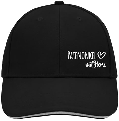 Huuraa Cappy Mütze Patenonkel mit Herz Geschenk | Baseballkappe Basecap Kappe Geschenkidee Unisex Baseball Cap