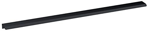 nuie H226 Modern Bathroom Furniture Finger Pull Handle, 500mm, Matt Black